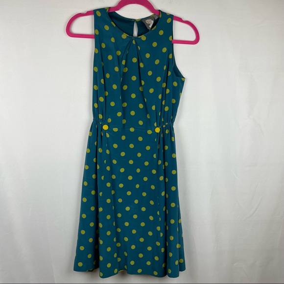 Anthropologie girls from Savoy polka dot silk dress 2 - Picture 2 of 12